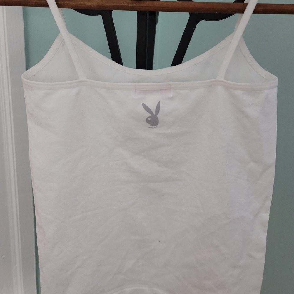 White Playboy Cami